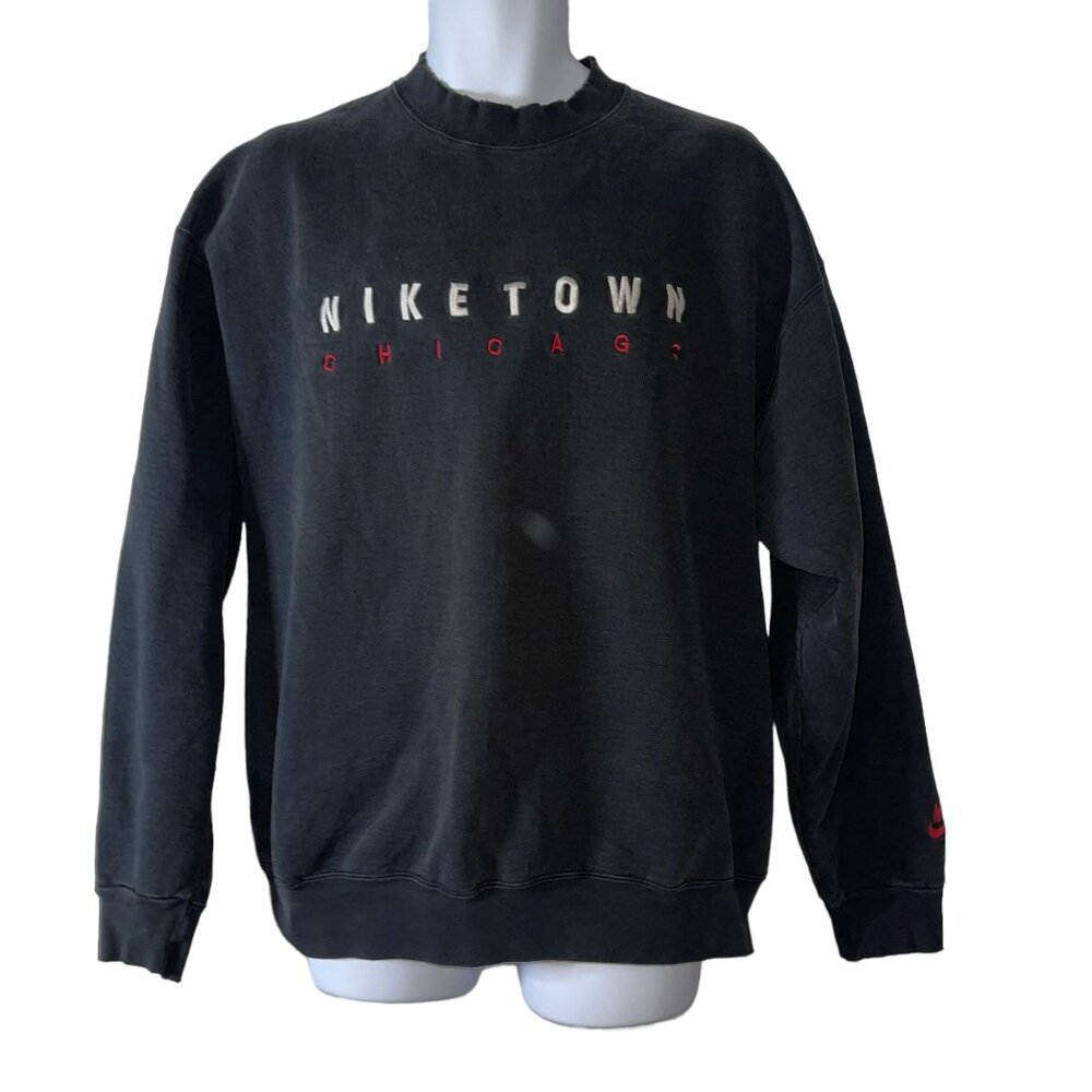 Rare Vintage Nike Sweatshirt Mens XL NikeTown Chicago Well Worn Made USA HTF